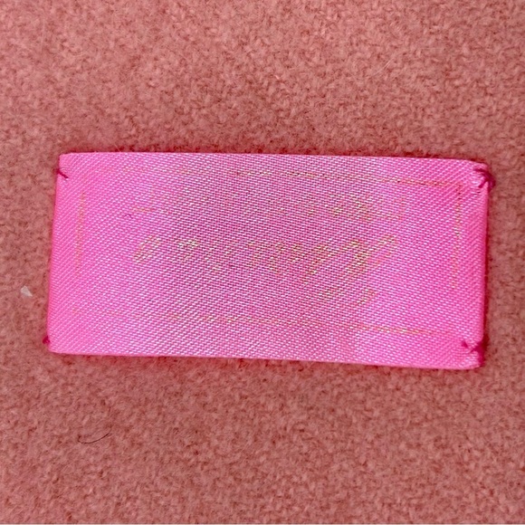 Designer Pink Wool Fringe Scarf - Picture 2 of 2